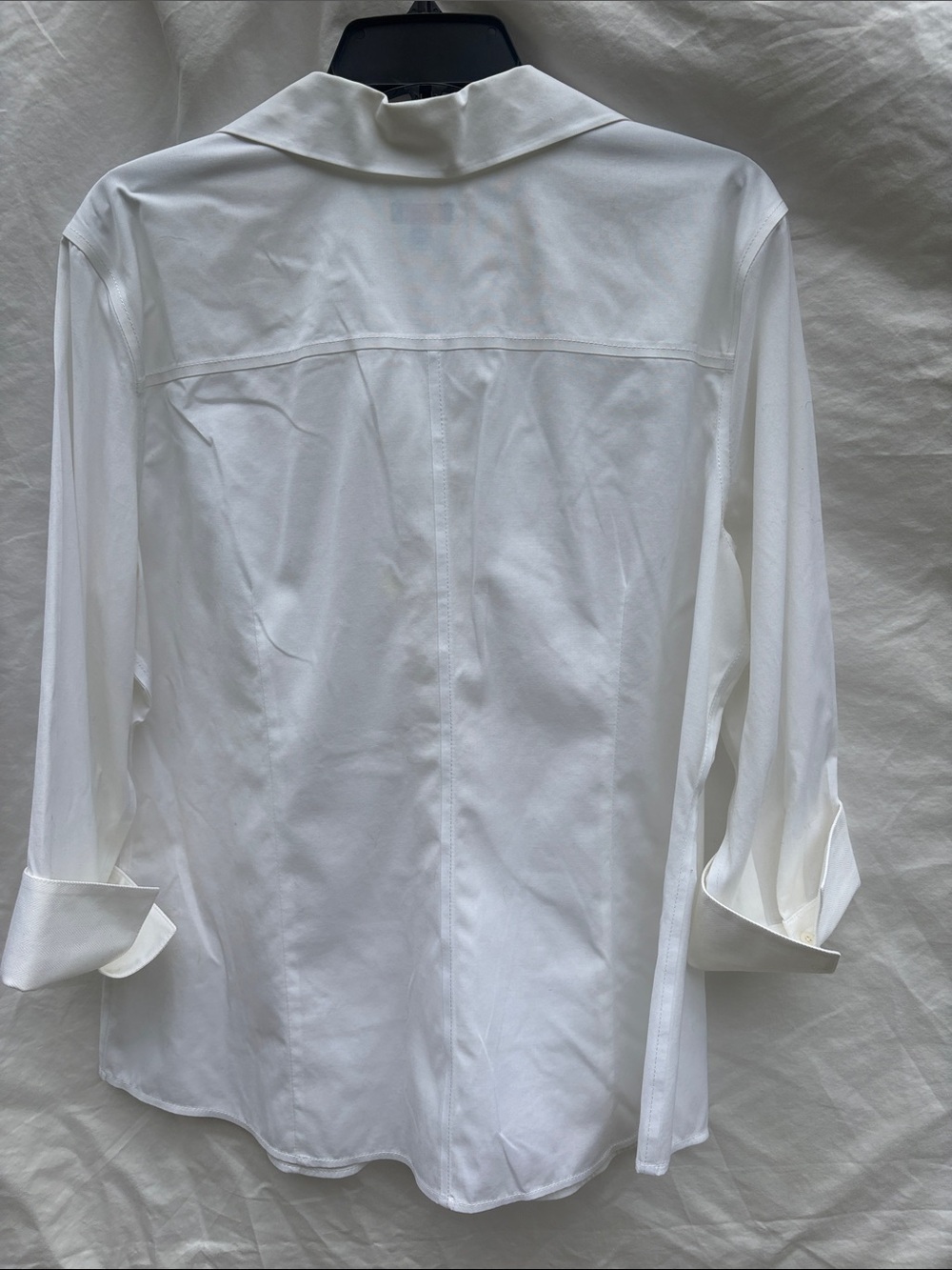Talbots White Wrinkle-Resistant 3/4-Length Sleeved Shirt - Picture 10 of 14